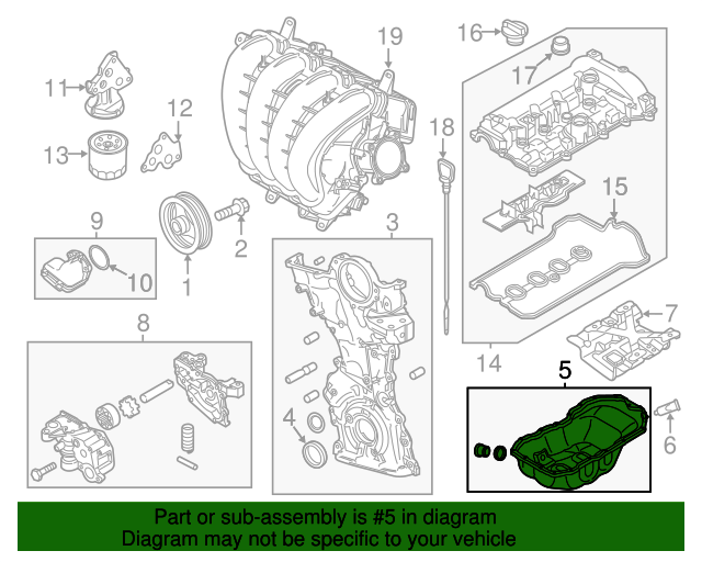20122013 Mazda 3 Oil Pan PE0710400A QuirkParts