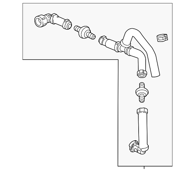 20122016 Chevrolet Power Brake Booster Vacuum Hose Assembly 22803073