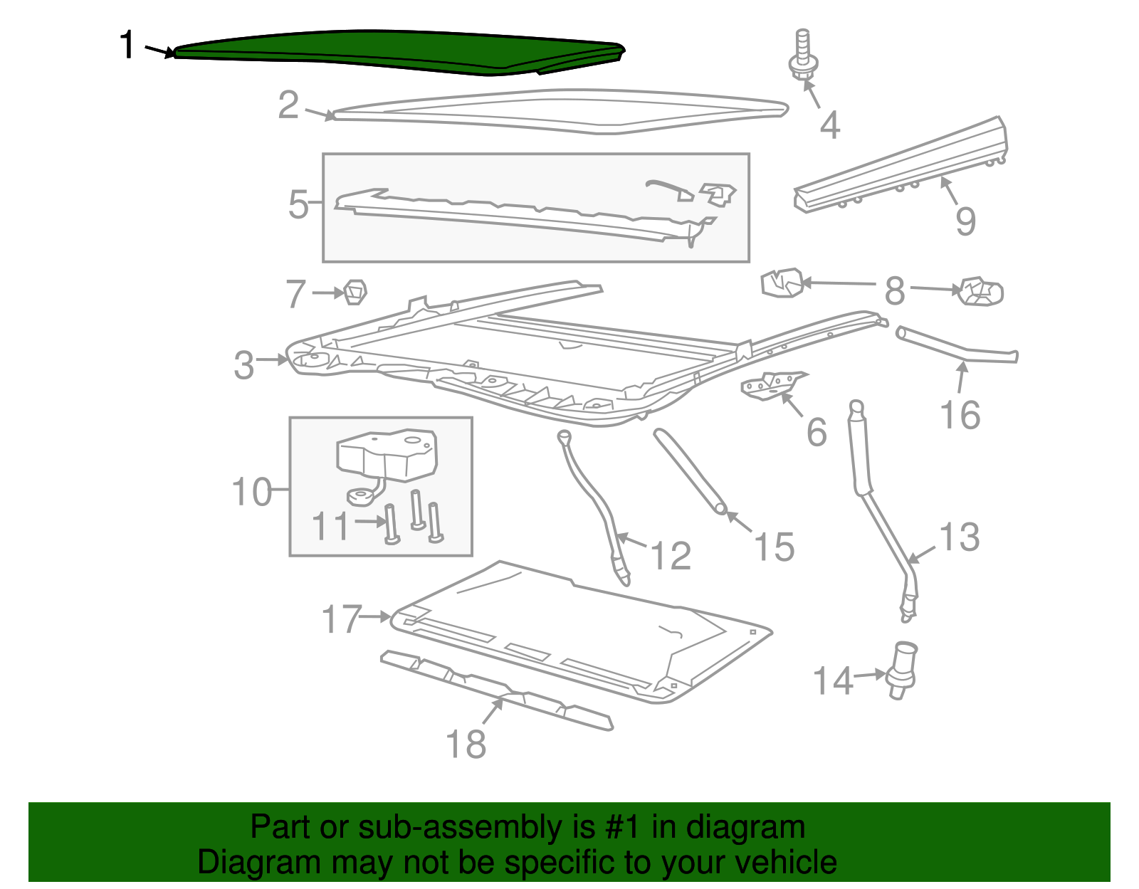 Sunroof Window - GM (92266686)
