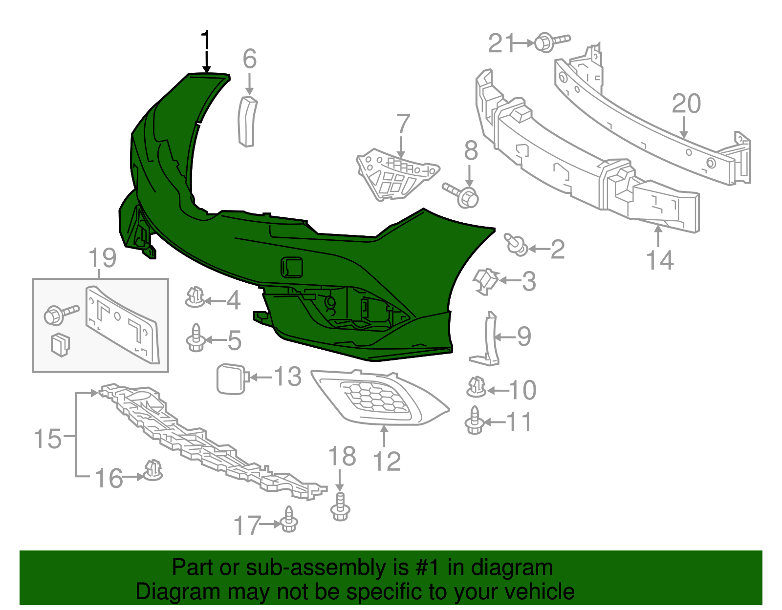Cover Front Bumper L C - Scion (52119-12990)