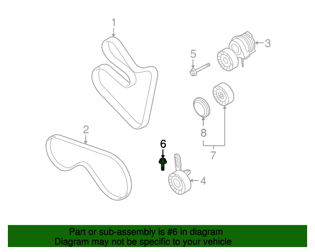 Genuine BMW 07129905424 Belt Tensioner Bolt FREE Shipping on