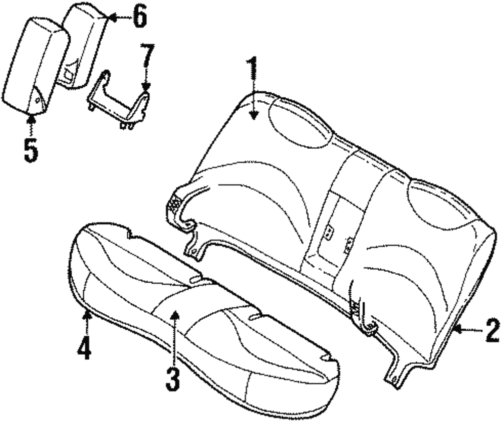Armrest Cover - Ford (YW7Z-5467244-BAC)