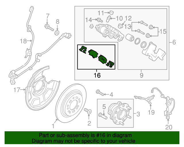 58302D5A50 Brake Pads Rear 20162020 Kia Optima Kia.Parts Store