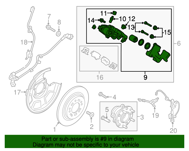 58311D4A50 Disc Brake Caliper 20172020 Kia Optima Kia.Parts Store