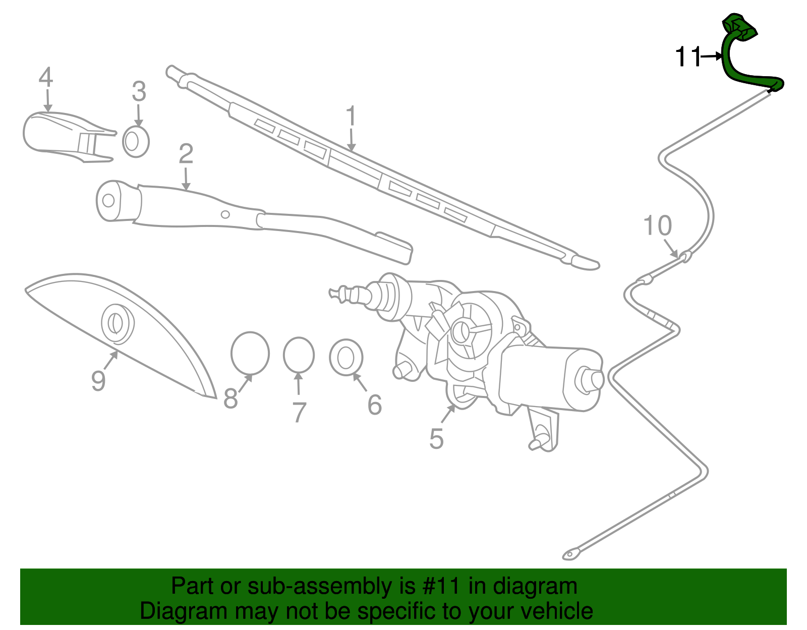 Rear Window Washer Nozzle - GM (96345581)
