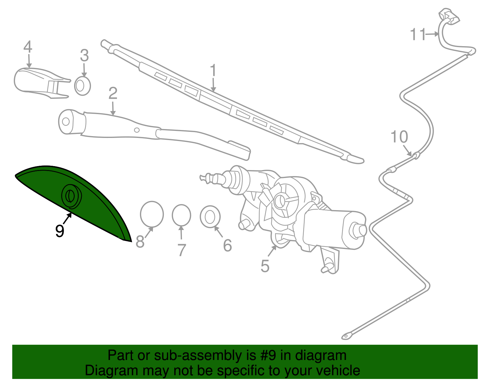Rear Window Wiper Transmission Cover - GM (96376722)