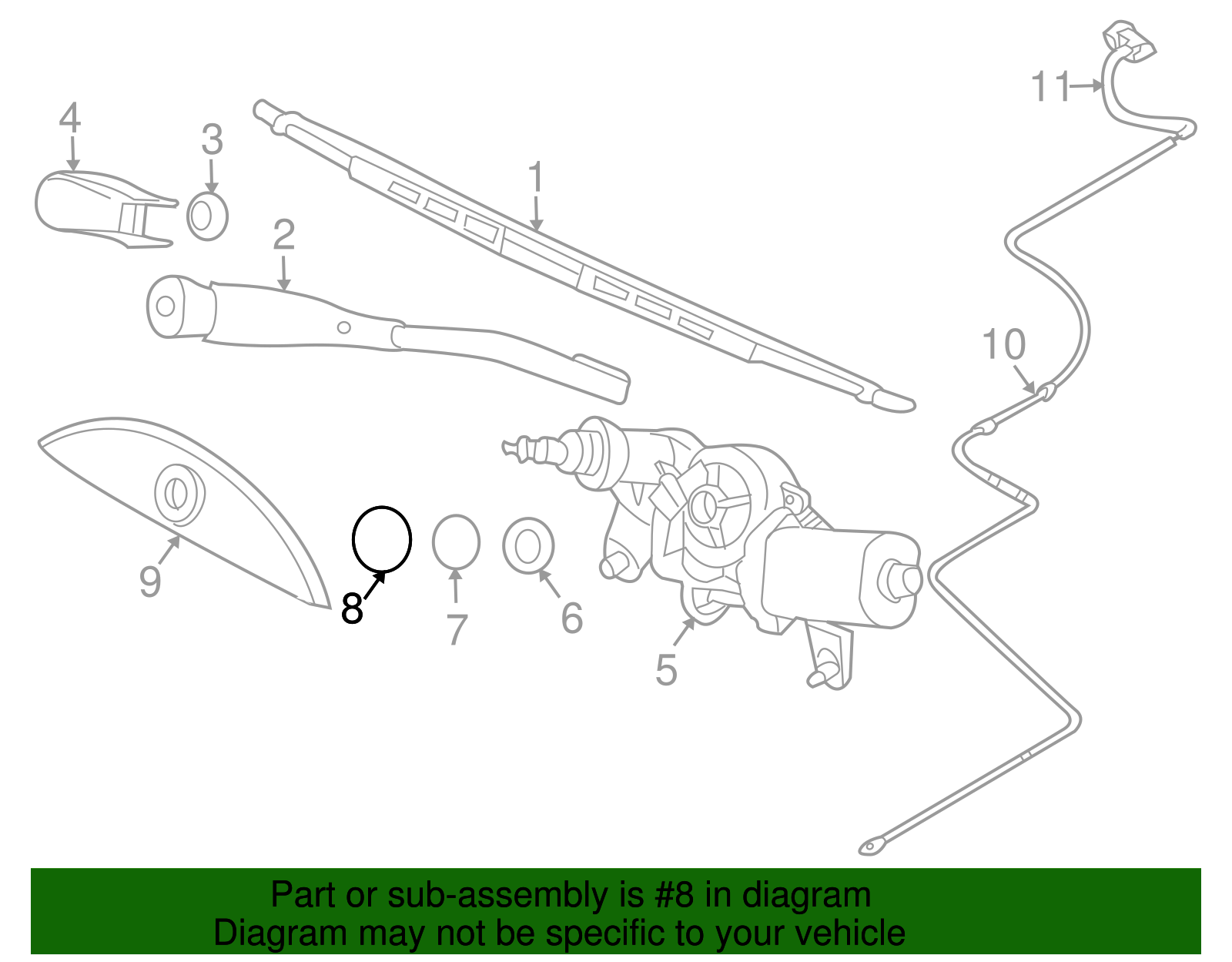 Nut, R/Wdo Wpr Arm - GM (94580012)