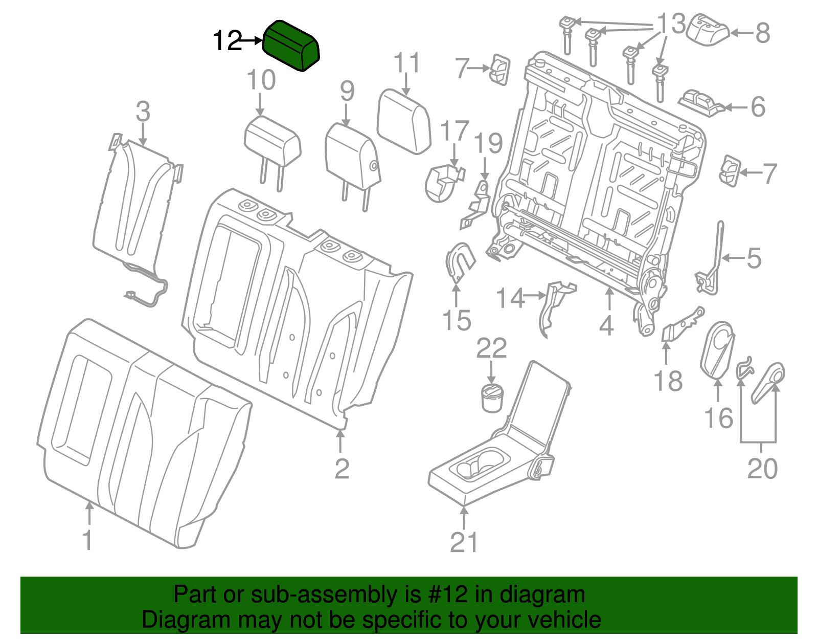 Headrest Cover - Ford (GJ7Z-78501A05-EA)