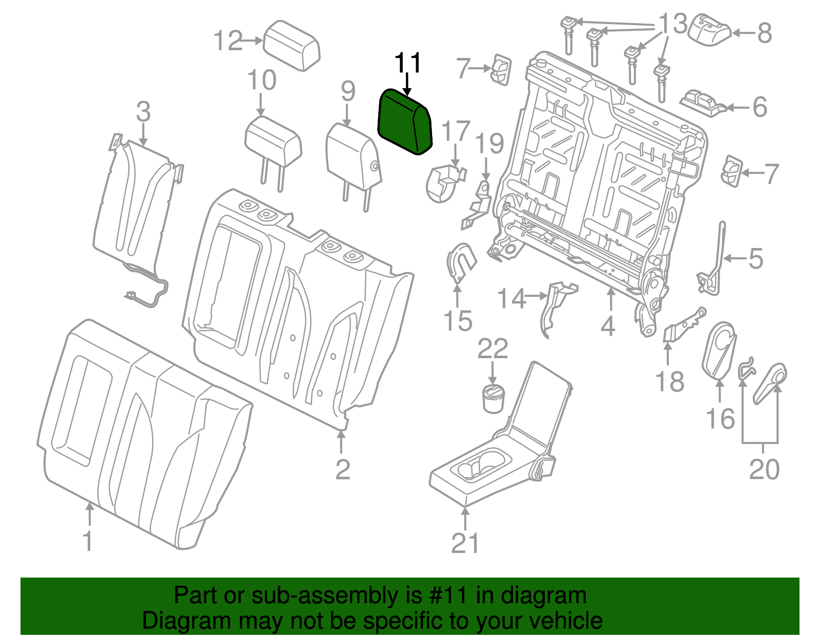 Headrest Cover - Ford (GJ7Z-78501A04-AA)