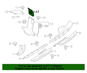 51438068525 - 2018-2022 BMW Upper Center Pillar Trim (51-43-8-068-525 ...