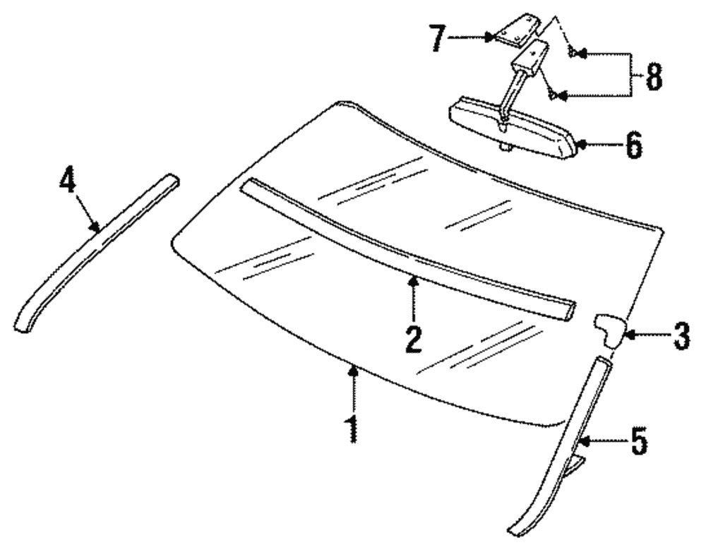 1985-1989 Nissan 300ZX Windshield 72712-01P01 | Riverside Nissan