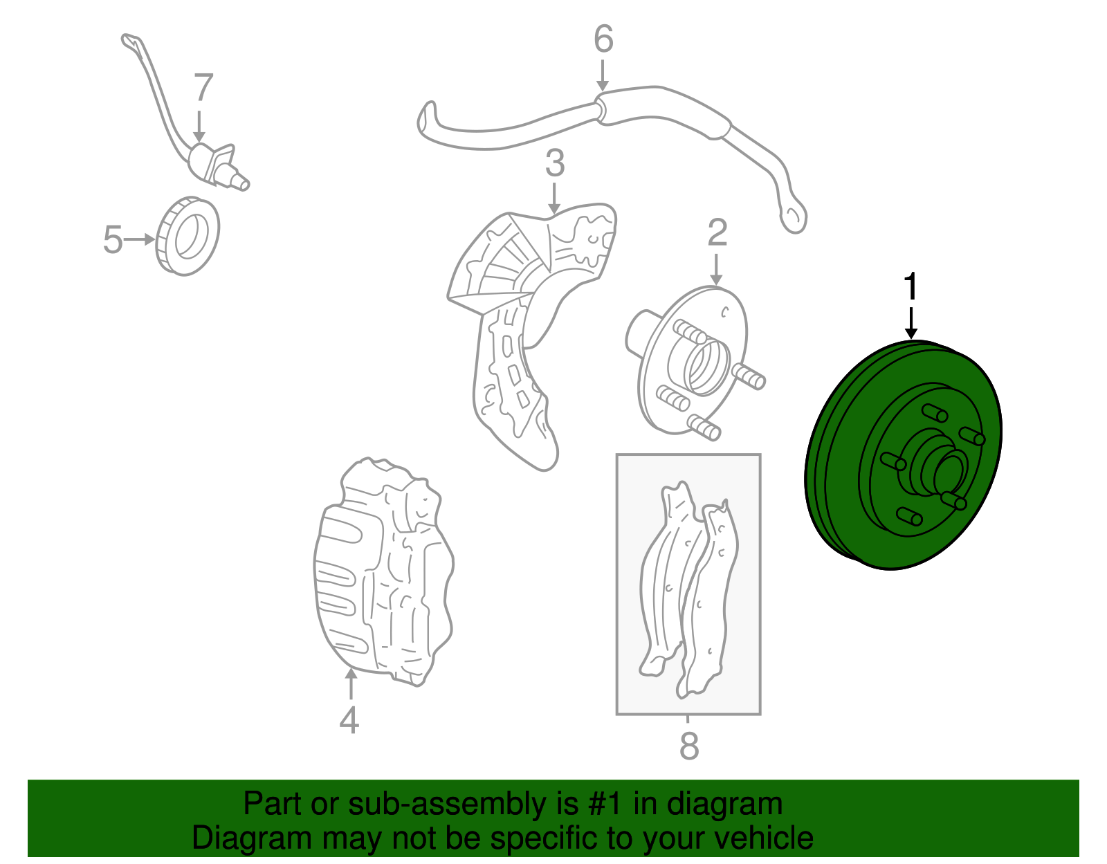 Disc Brake Rotor - Ford (YL1Z-1125-AA)