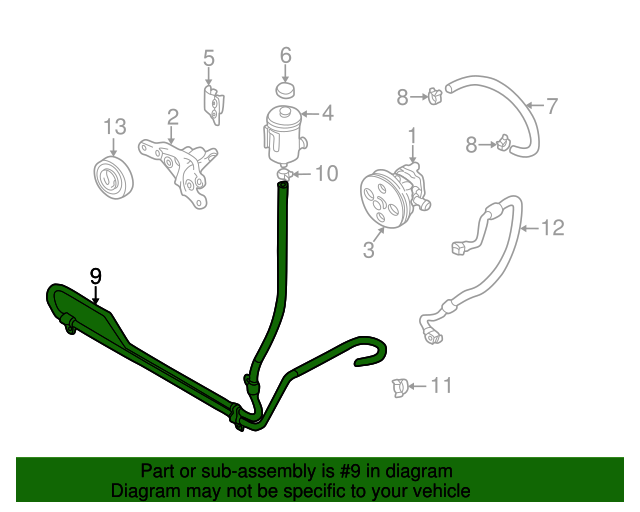 20012005 Suzuki Power Steering Return Hose 4922052D50 Suzuki