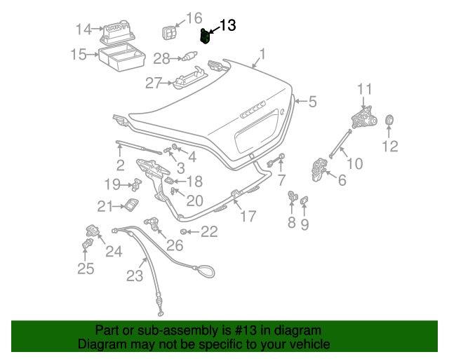 1408002975 Trunk Lock Actuator Motor 19922004 MercedesBenz