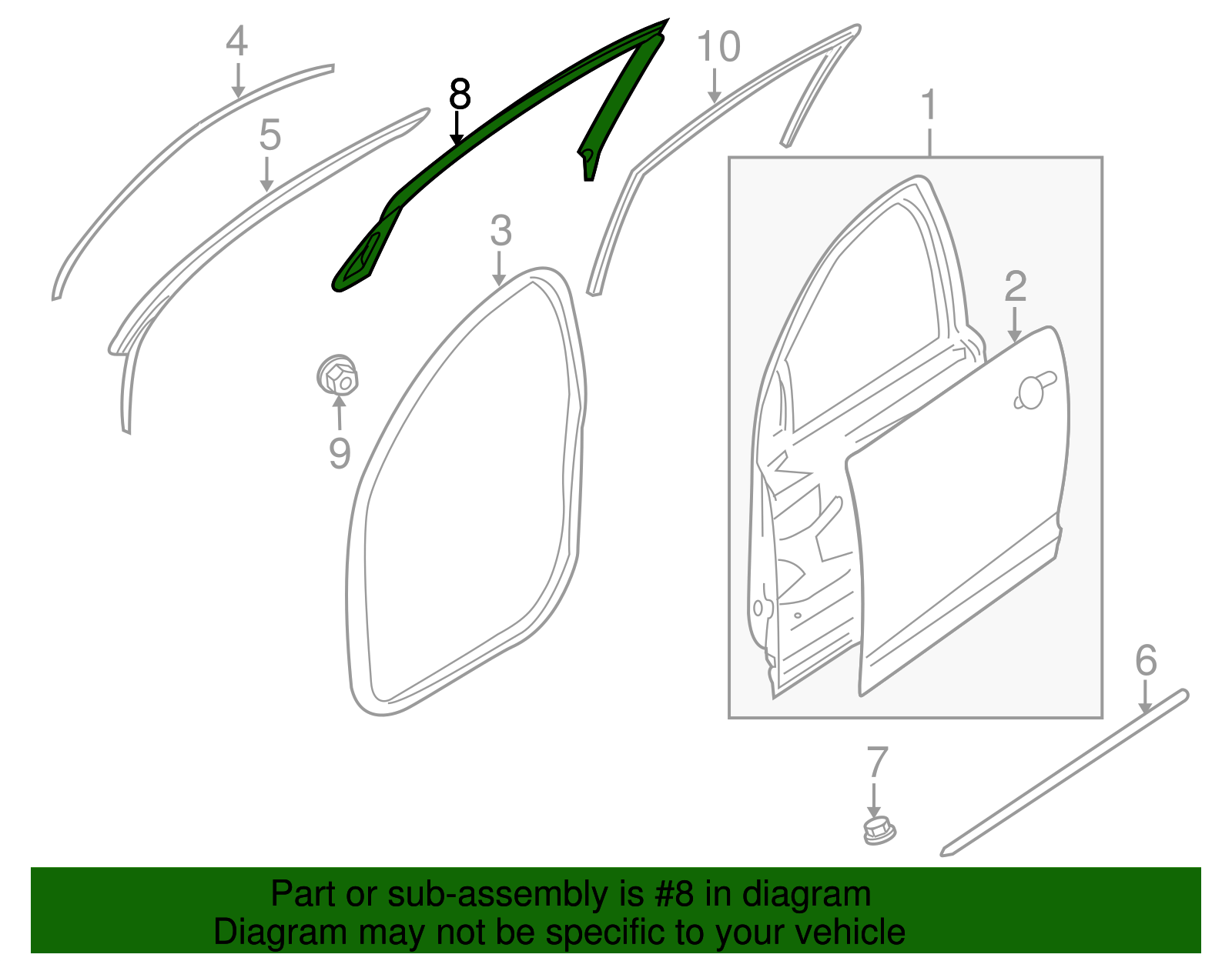 Cover, Front S/D Wdo Frm - GM (92200226)