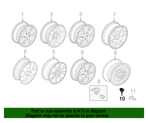 Genuine Ford Lug Nut Set (5) – 8G1Z-1012-A, 2011-2019 Ford Explorer & Police Interceptor Utility, OEM Direct Replacement