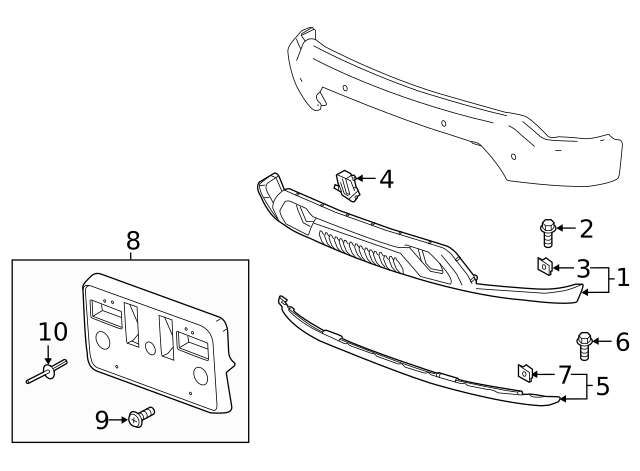 Front Lower Bumper Fascia For Ram ProMaster City 2015-2022 - Black ABS - 5yh05lxhaa