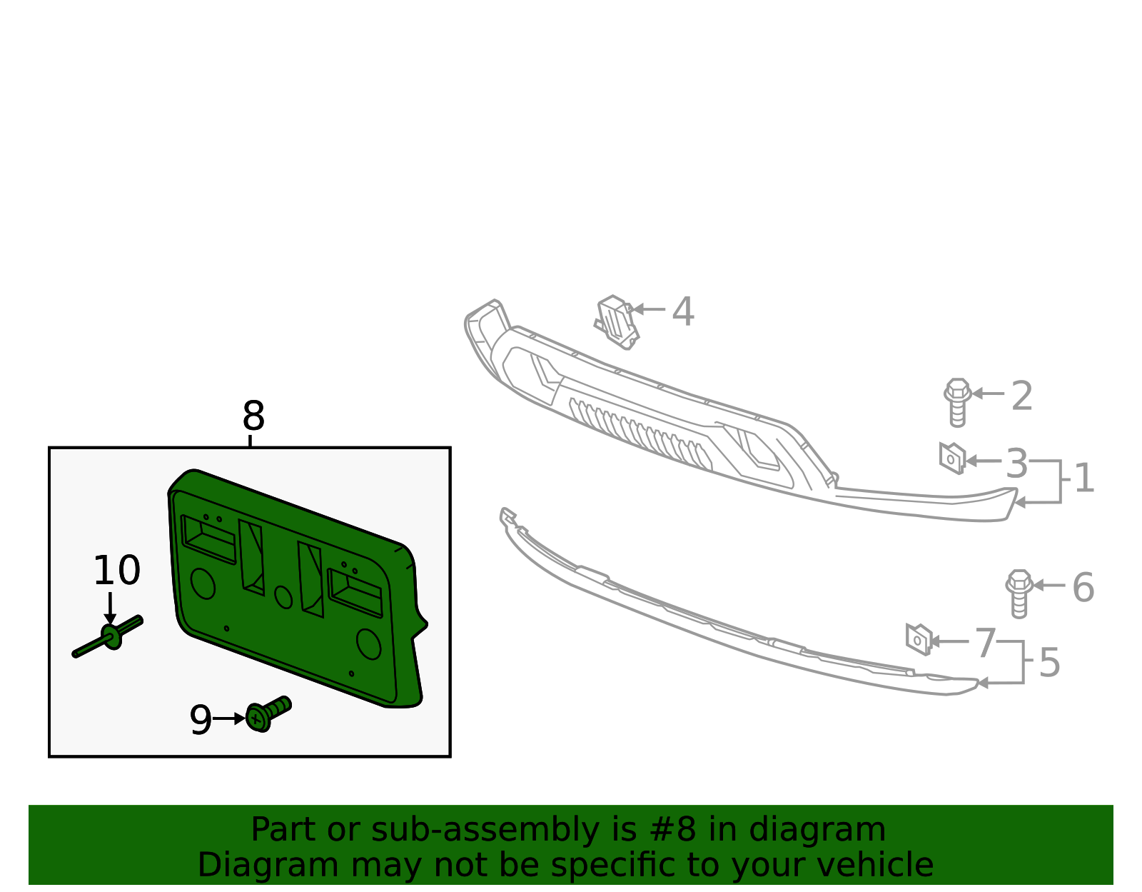 Front License Plate Bracket - GM (84428907)