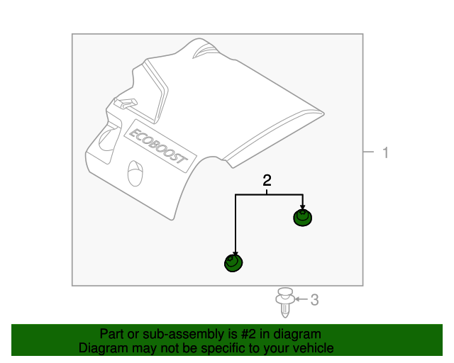 20152019 Ford Engine Cover Grommet FG1Z9C393A