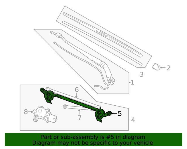 20212023 Nissan Rogue Windshield Wiper Linkage 288406RF0A Nissan