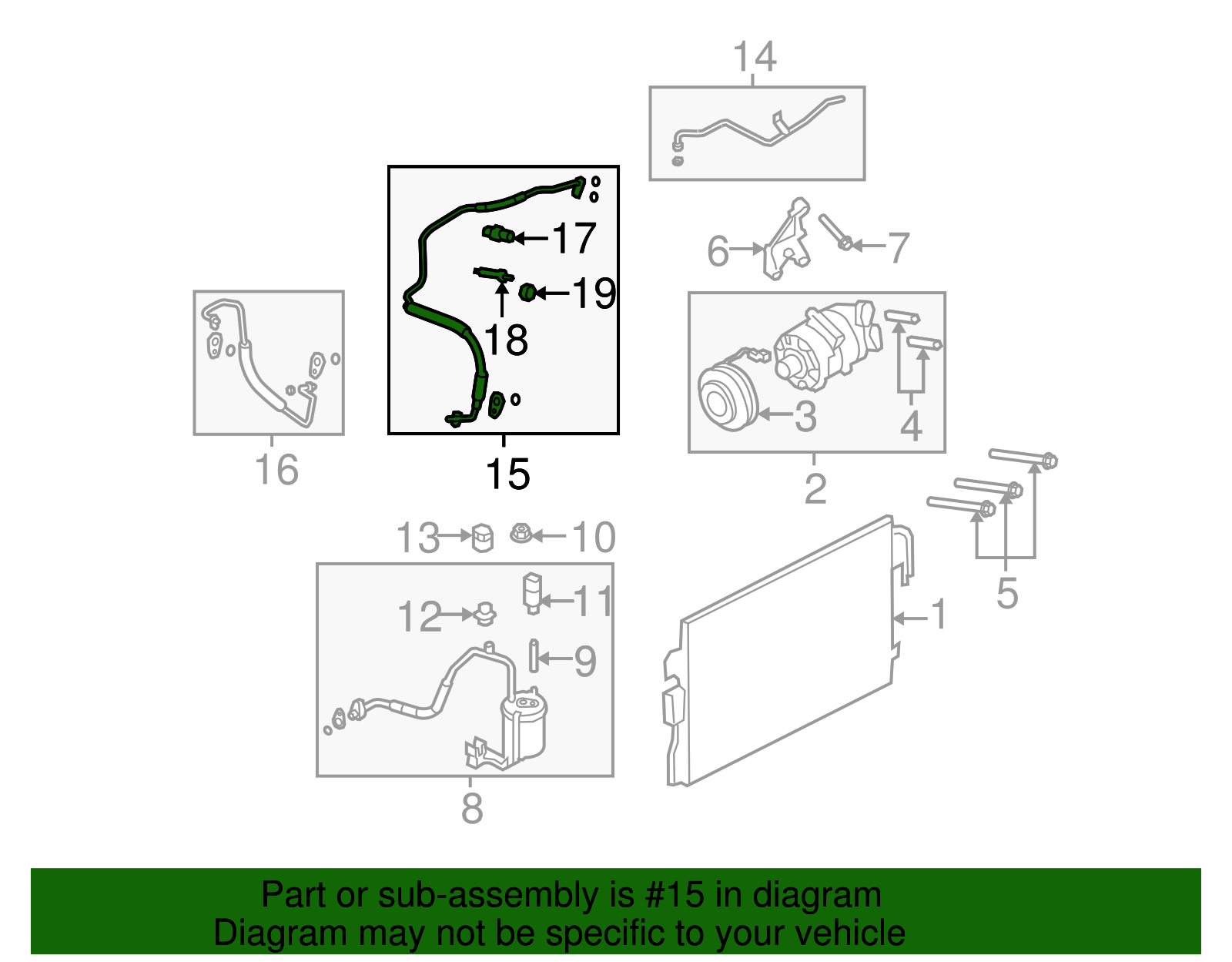 Motorcraft™ A/C Refrigerant Suction Hose - Ford (YF-3712)