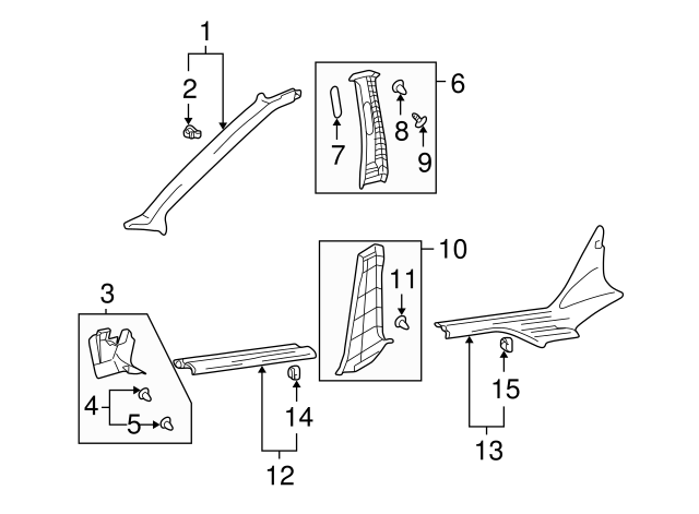 Right Genuine Hyundai 85841-21010-AV Pillar Trim Assembly Right Genuine Hyundai 85841-21010-AV Pillar Trim Assembly