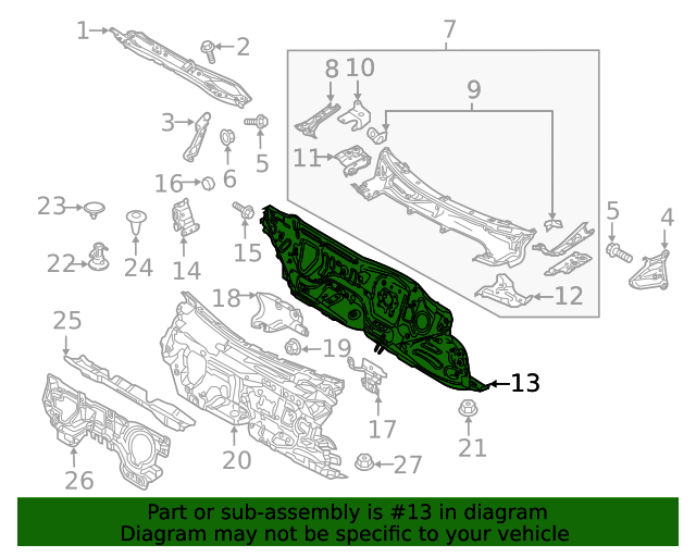GRF953400A Dash Panel 2018 Mazda 6 Bam Wholesale Parts