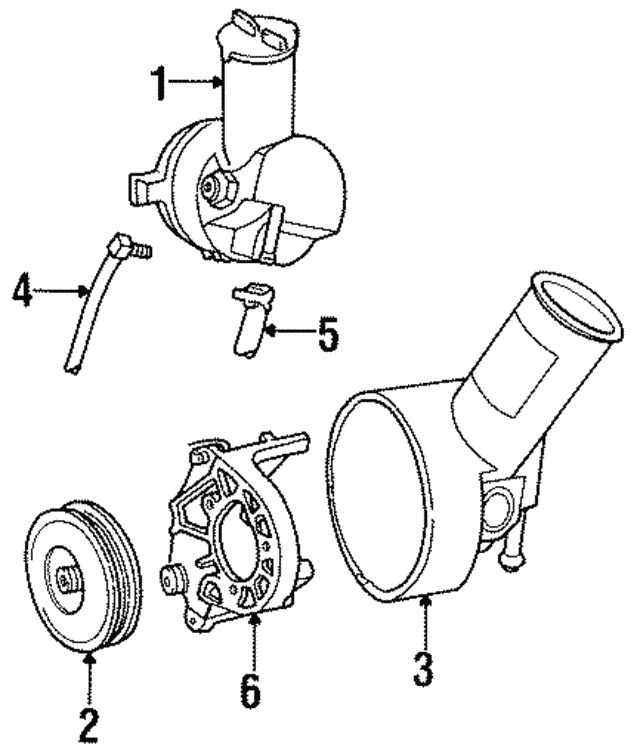 19891995 Ford Taurus Power Steering Pump F3DZ3A674A QuirkParts