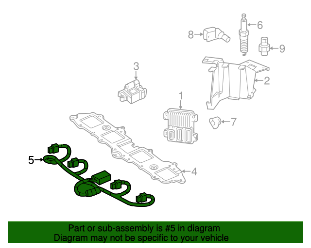 20122014 GM Engine Wiring Harness 22899893 GM