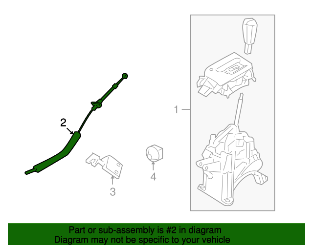 2008 Ford OEM Shift Control Cable 8L8Z7E395B OEM Ford Parts