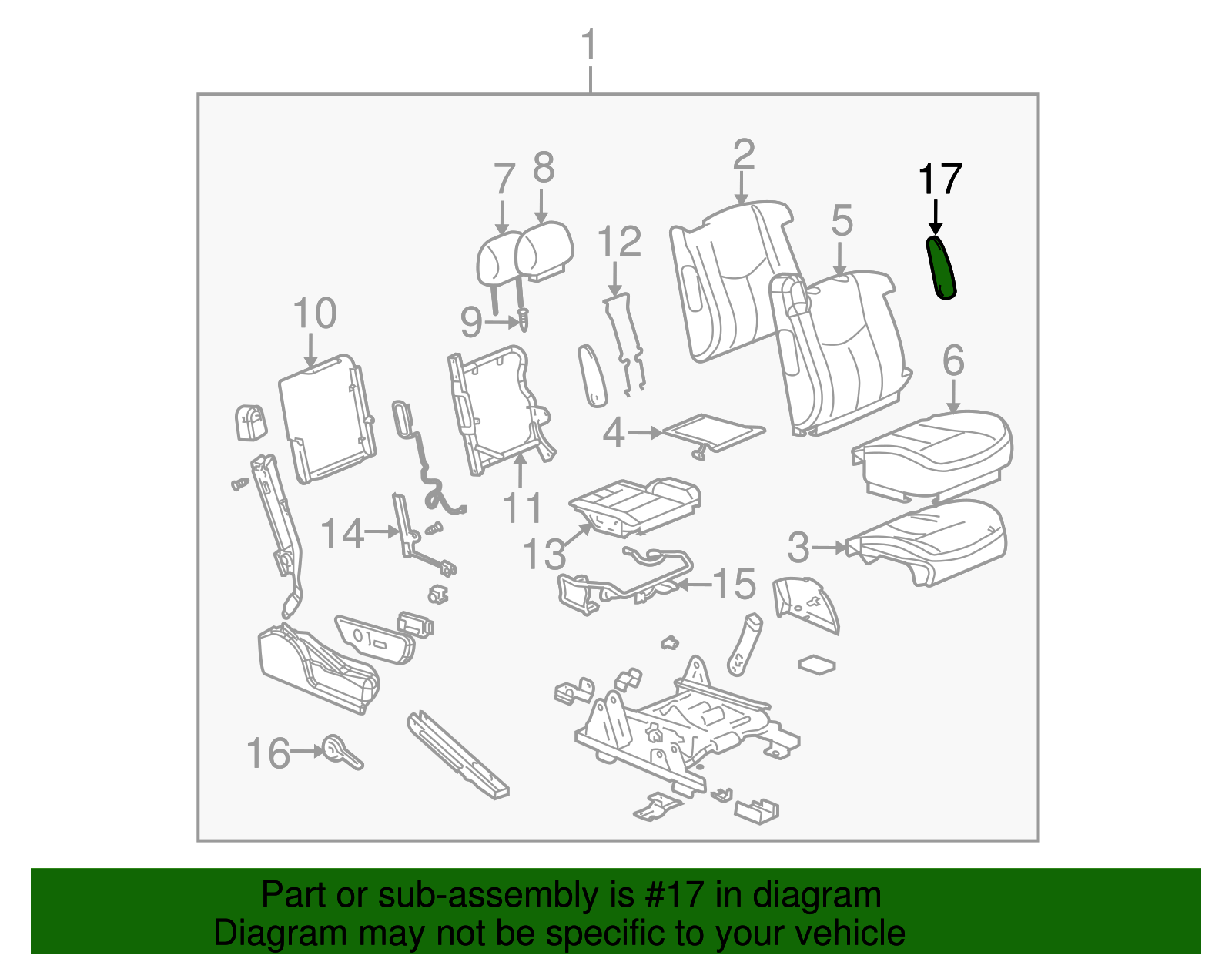Seat Armrest - GM (88940770)