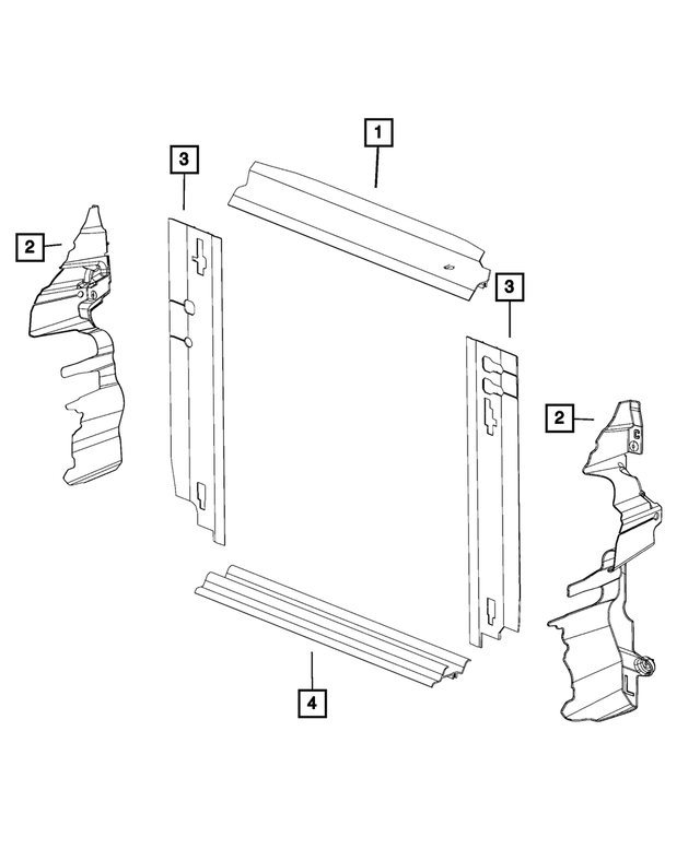 Genuine Mopar Radiator Side Air Seal 4806249AA