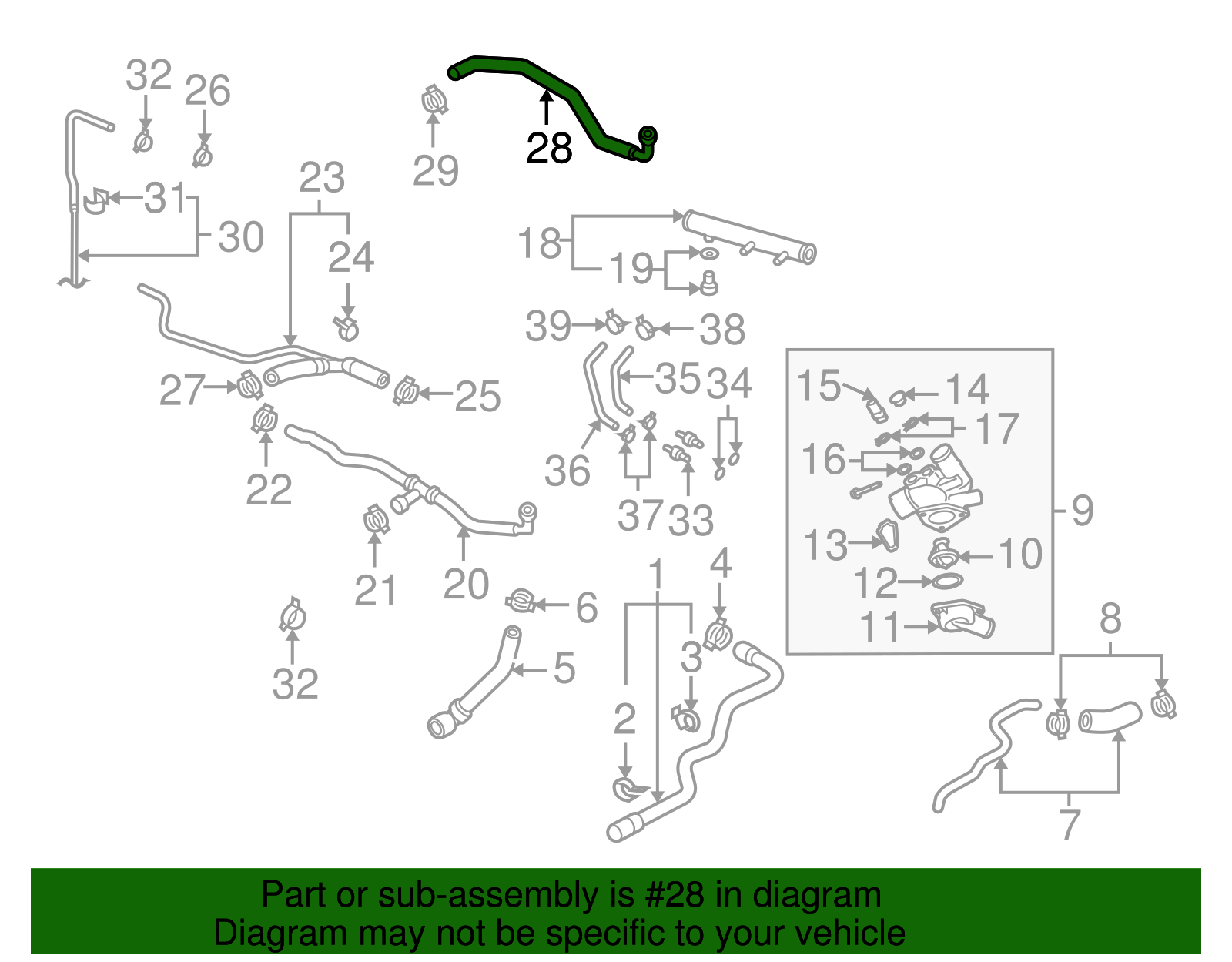 Hose - Volkswagen (7L6-122-096-F)