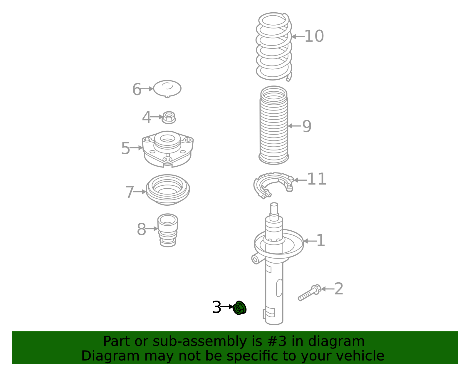 Ft Lower Control Arm Nut - Volkswagen (N-101-064-03)