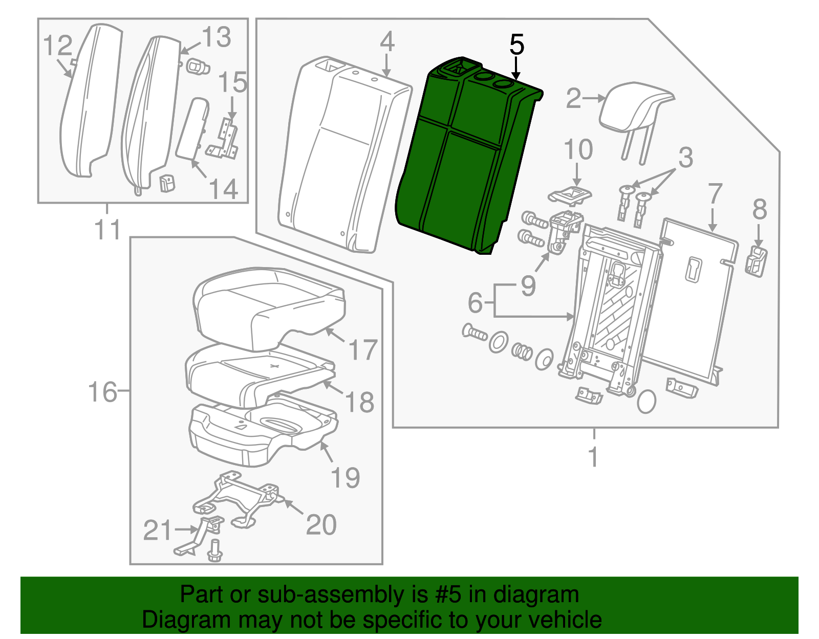 Seat Back Pad - GM (95083209)