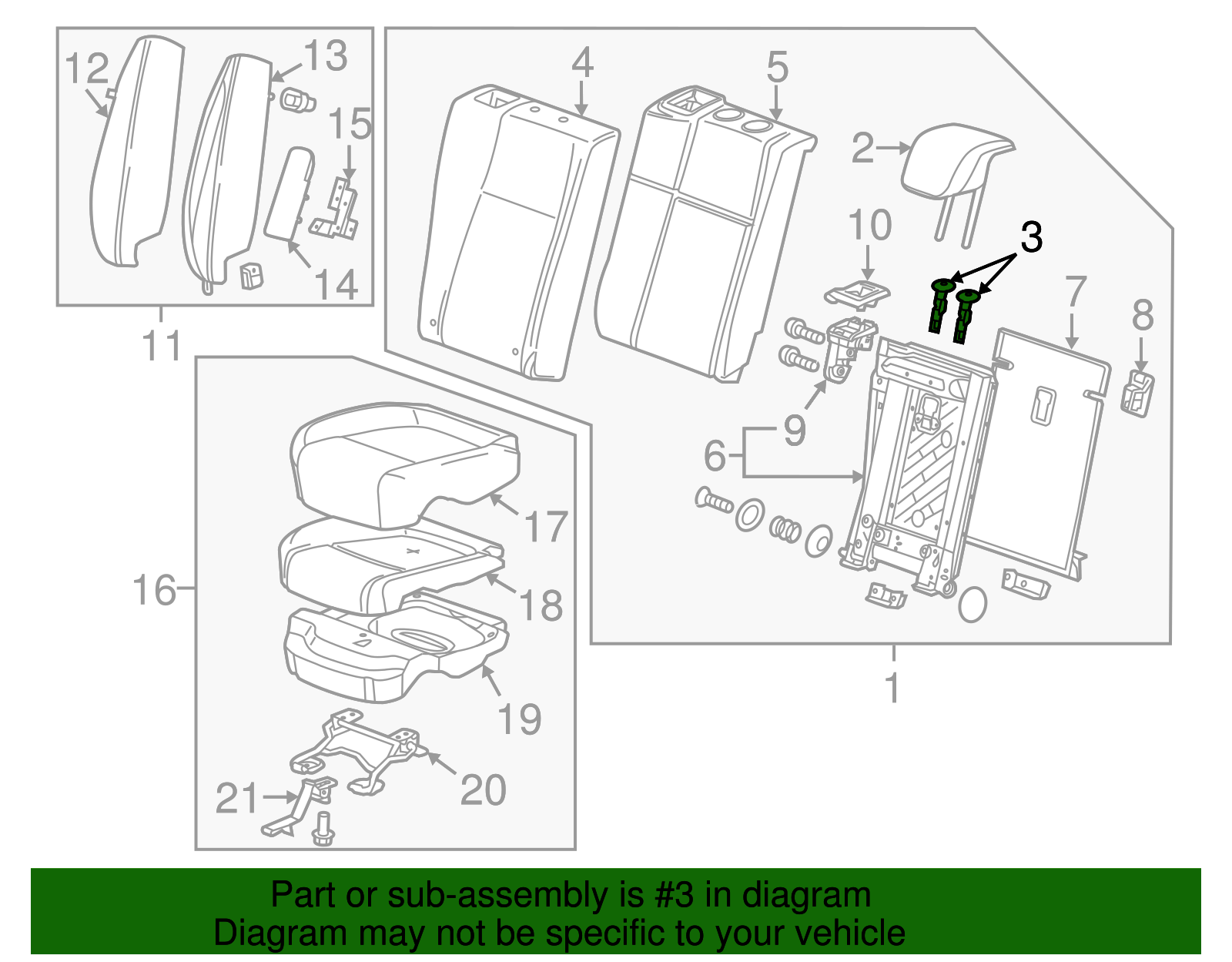 Cocoa Rear Seat Head Restraint Guide - GM (95083411)