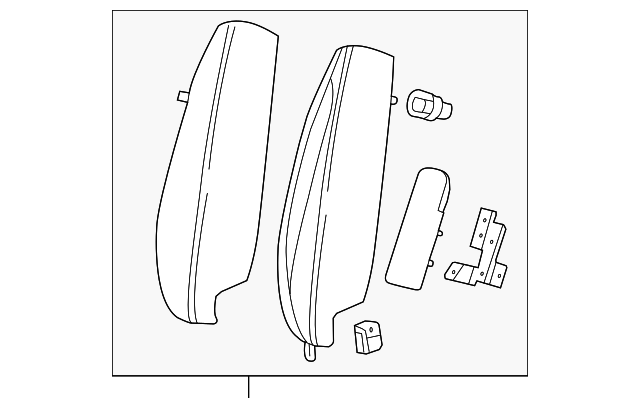 Medium Titanium Rear Passenger Side Seat Back Bolster - GM (95415750)