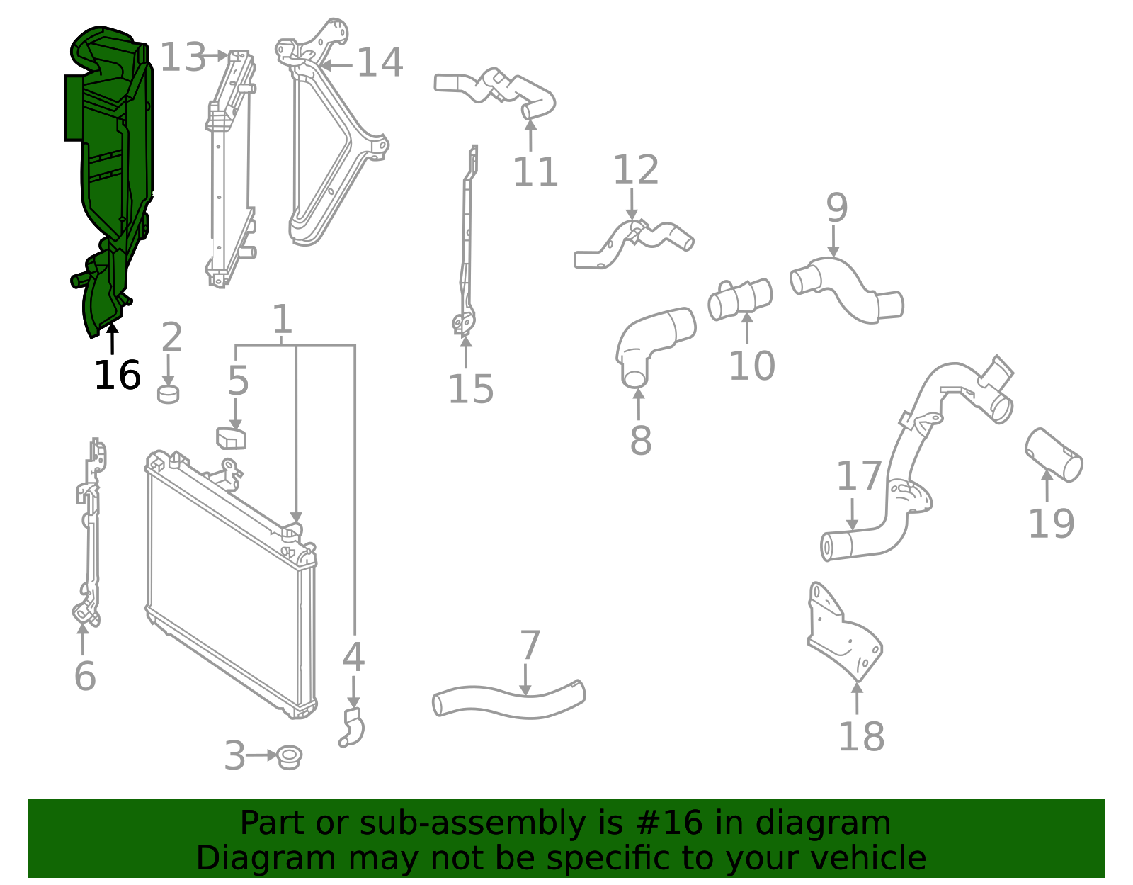 16592-77010 - 2016-2020 Toyota Mirai - Air Guide | Sparks Parts