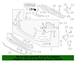 2019-2022 Audi Bumper Cover Mount Bolt WHT-008-774 | Audi USA Parts