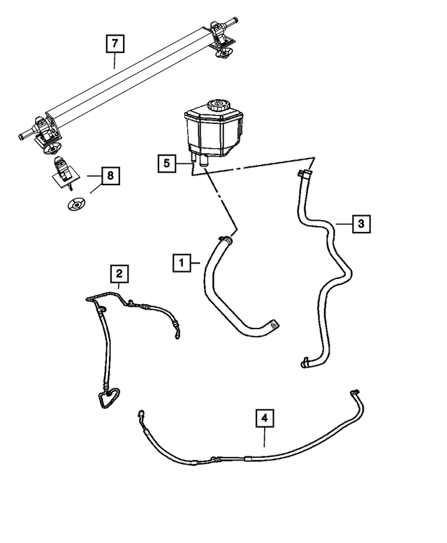20052009 Mopar Power Steering Cooler 5137721AA Mopar Estores