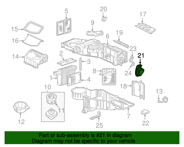 19992002 GM Heating and Air Conditioning Panel Mode Door Actuator
