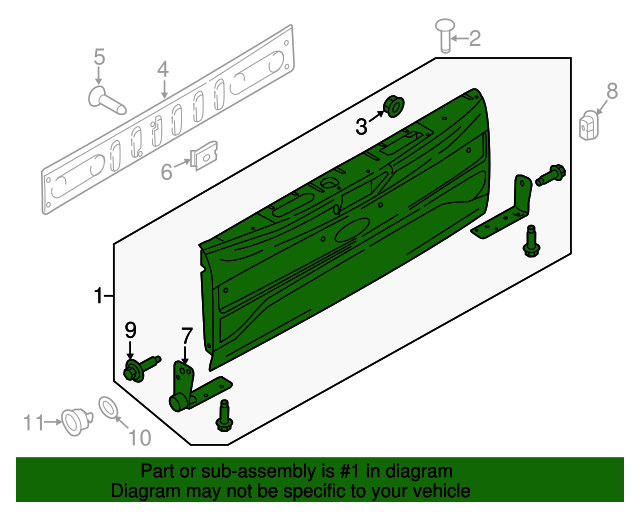 Tailgate Assembly LC3Z9940700D Blue Springs Ford Parts