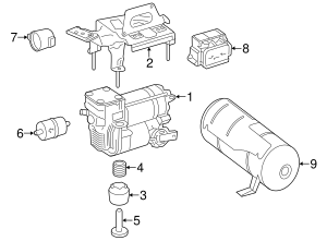 166-320-01-43 - Air Suspension Compressor Bracket 2012-2019 Mercedes ...