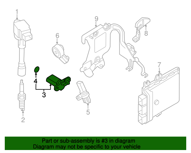 2015 Nissan Pathfinder Camshaft Position Sensor 237313JT7B QuirkParts