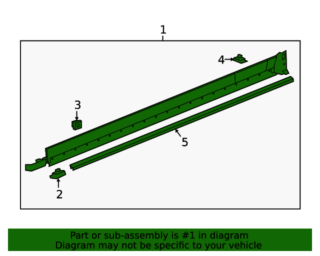 20192022 Chevrolet Blazer Black Passenger Side Rocker Panel Molding 84830255 QuirkParts