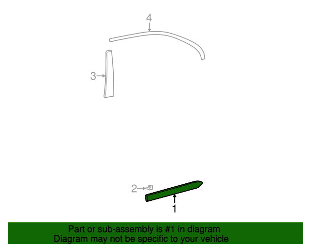 Genuine OEM Body Side Molding Part 8773125510CA Fits 20032005 Hyundai Accent Up To 35 Off