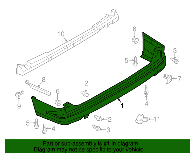 20152018 Chevrolet City Express Rear Bumper Fascia 19318183