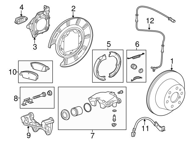 GM OEM Brake-Rear-Anchor Plate 22775567