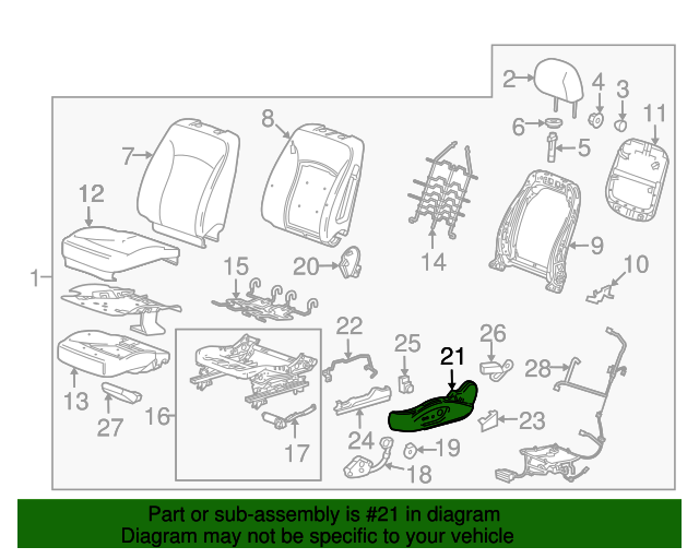 20132016 Chevrolet OEM NEW GM 1316 Bezel Malibu LTZ Driver Seat Outer