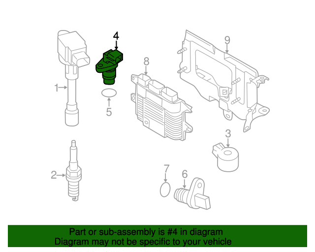 20112020 Nissan Camshaft Position Sensor 237311KC1A QuirkParts